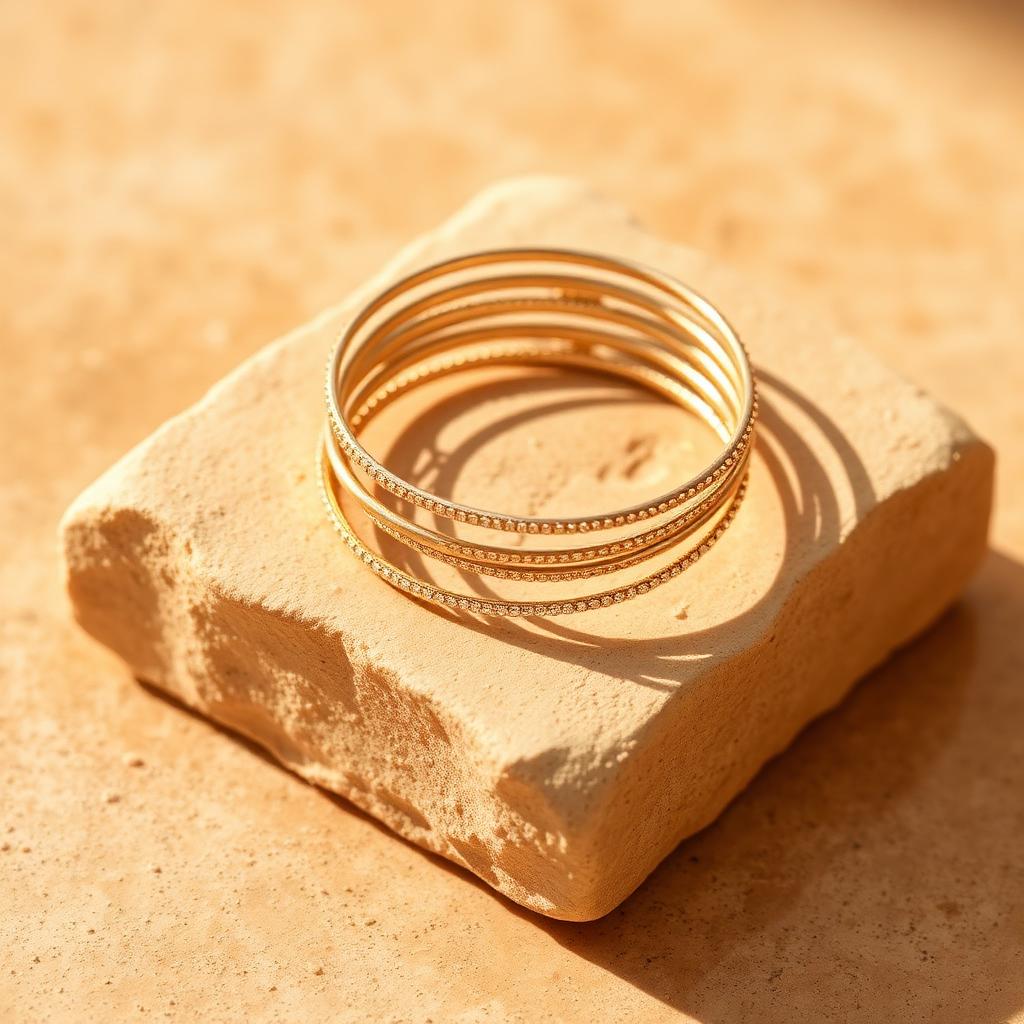 Set Pulseras Doradas