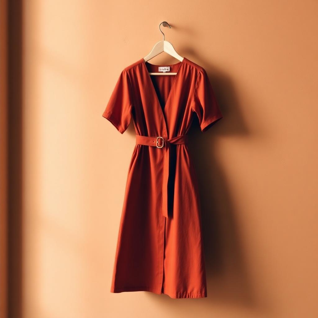 Vestido Midi Terracota