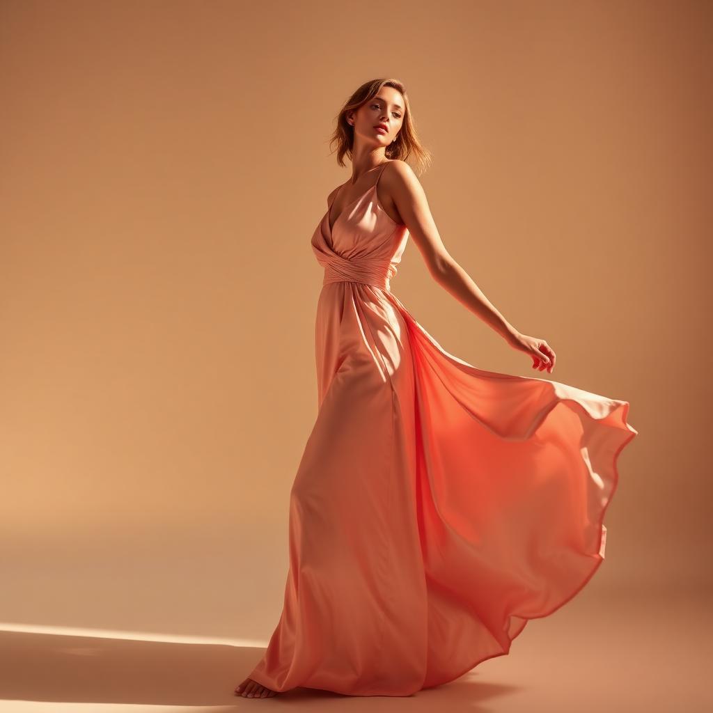 Vestido Largo Coral